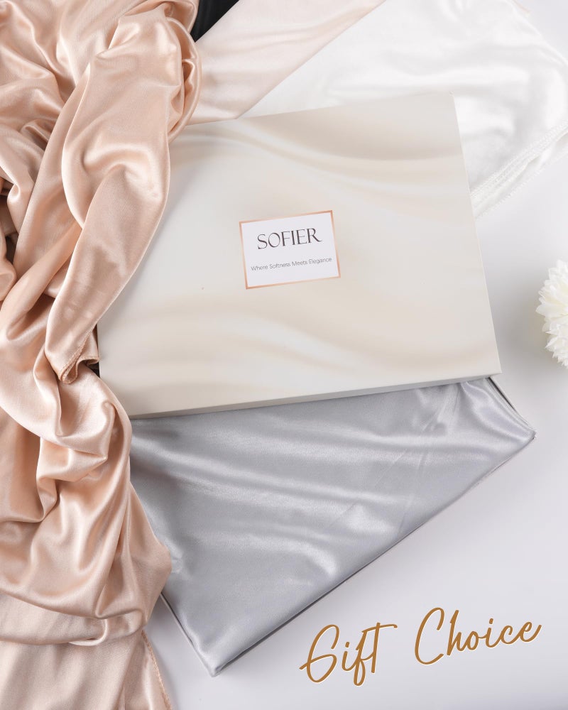 Sofier Satin Shawl Wraps for Women Evening Dresses Wedding Bridal Party Silky Scarf Formal Cover Up Bridesmaid Gifts Silver - Image 5
