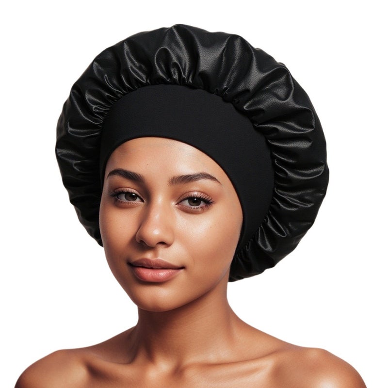 Wide-Brimmed High Elastic Headscarf Beauty Cap Shower Cap Hair Care Cap Children'S Care Sanding Nightcap - Image 3