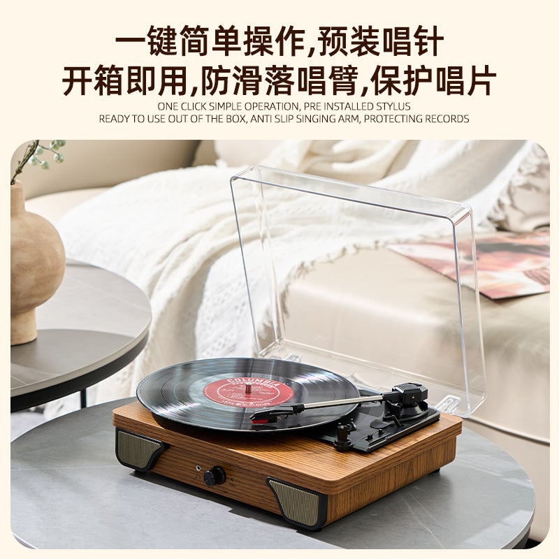 Spot T03L Retro Chinese Record Player Multi-Functional Ornament Retro Gramophone Antique Wooden Vinyl Record Player - Image 3