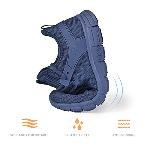 AOE Womens Walking Running Shoes Ultra Lightweight Breathable Mesh Tennis Shoes Non Slip Athletic Workout Gym Sneakers 8women / 7men Blue - Image 4