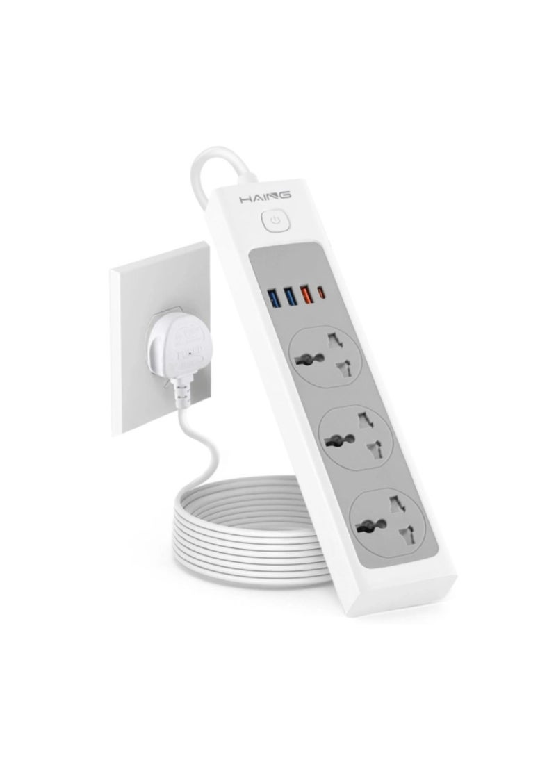 Haing Fast Charger Power Strip UK Socket 2M 20W - Image 1