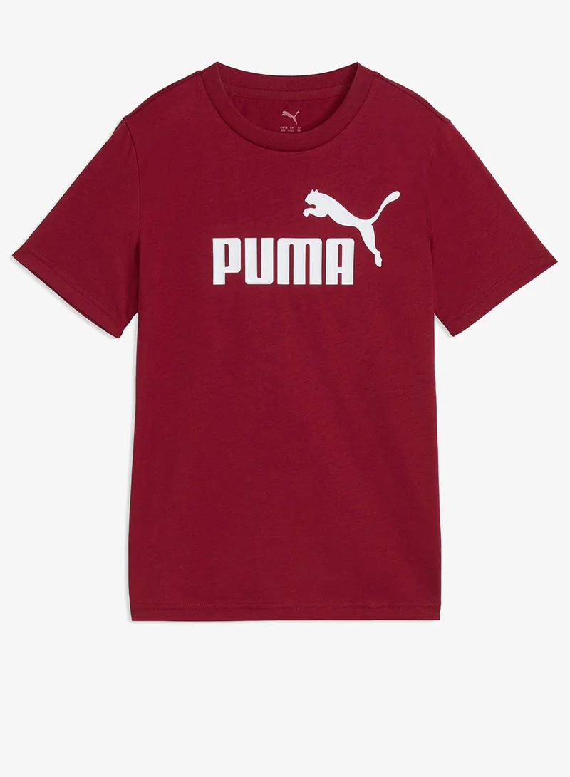 Puma Garnet Glow Youth Essential No. 1 Logo T-Shirt for Women | Best Price UAE