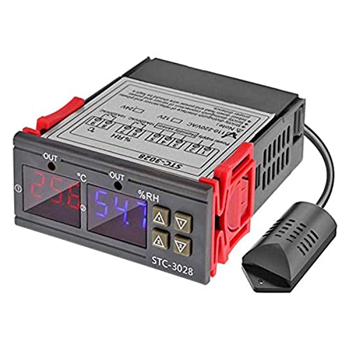 Quick Sense Digital Temperature & Humidity Controller QS-TC03 | Dual LED Display | Dual Relay for Heating | Precision Climate Control for Incubators, Greenhouses & HVAC | 110–220V AC / 12–24V DC - Image 1