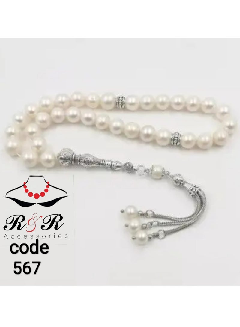 ار اند ار سبحه 33حبه من الؤلؤ الطبيعى  - Image 1