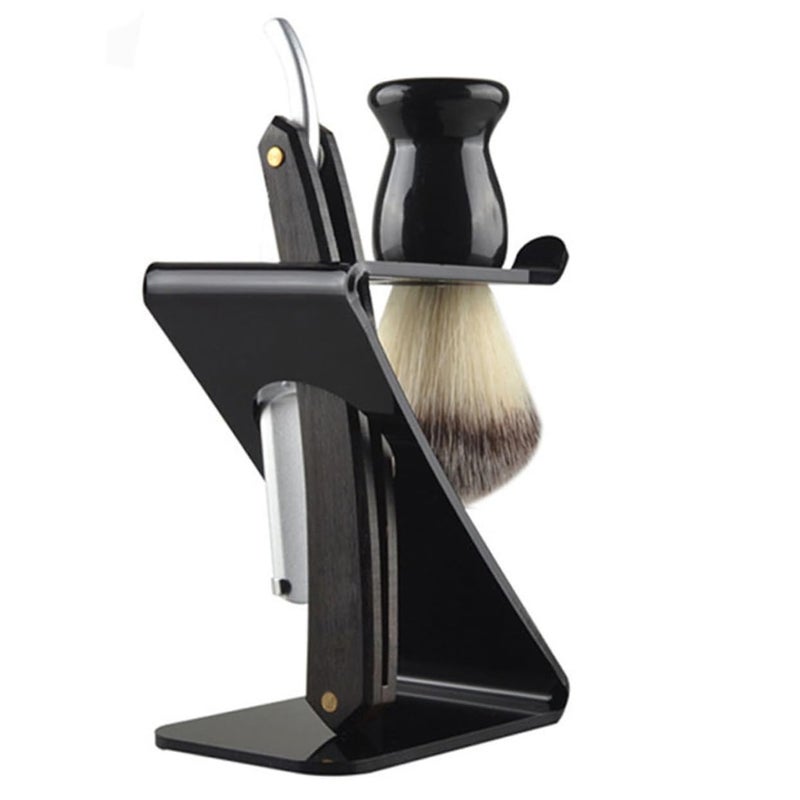 Dual Color Z Shaped Razor Holder Stand for Men Desktop Bathroom Organizer - Image 4