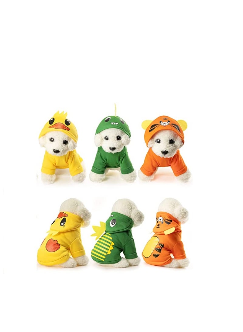 Excefore 3 Pcs Dog Hoodie Sweatshirts Puppy Sweaters for Small Dogs Boy Girl for Small Dogs - Winter Fall Dog Clothes for Chihuahua Doggie Pet Cat Warm Fleece Coat Outfit - Image 1