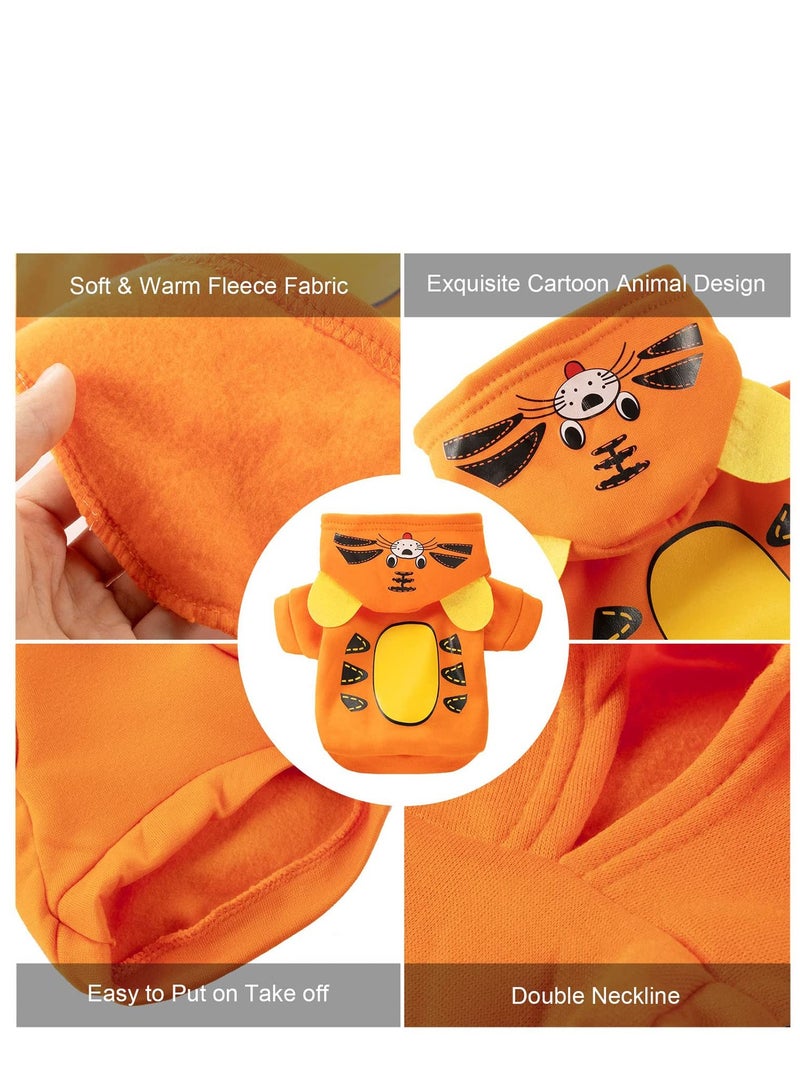 Excefore 3 Pcs Dog Hoodie Sweatshirts Puppy Sweaters for Small Dogs Boy Girl for Small Dogs - Winter Fall Dog Clothes for Chihuahua Doggie Pet Cat Warm Fleece Coat Outfit - Image 4