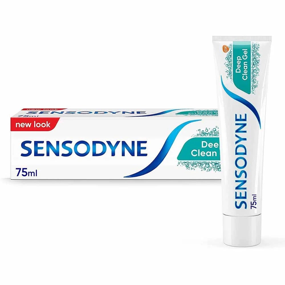 Sensodyne Toothpaste for Sensitive Teeth, Deep Clean Gel with Foam Boost Technology, 75 ml