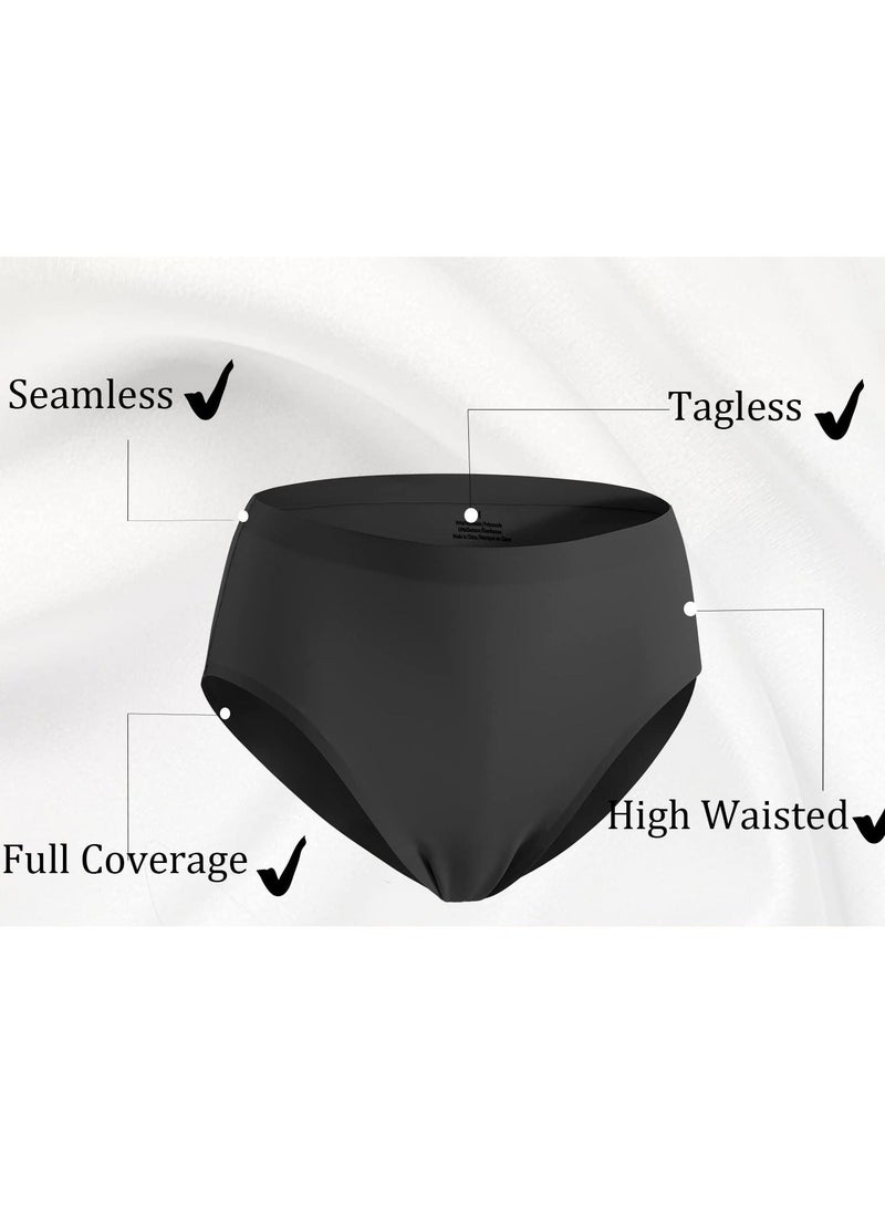 Y&D High Waisted Seamless Full Coverage Briefs for Women - Lingerie Panties with a No Show Design, M Size - Image 2
