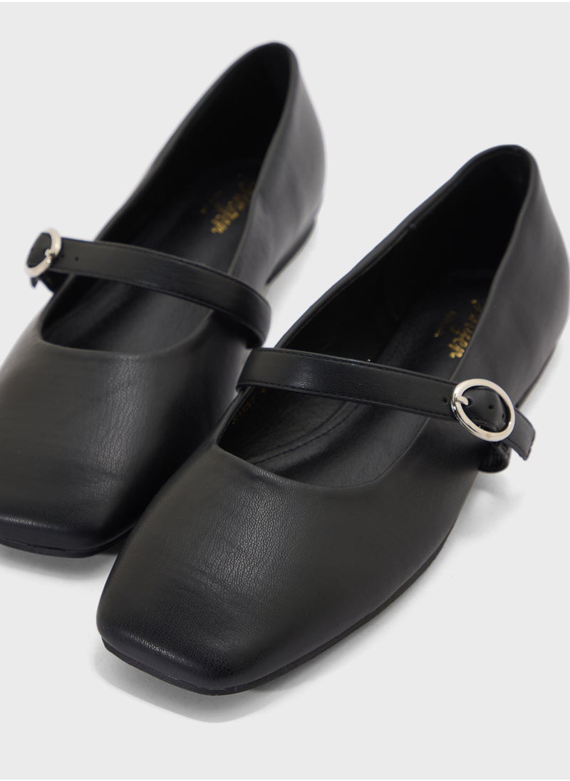 Ginger Square Toe Mary Jane Flat Shoe  - Image 4