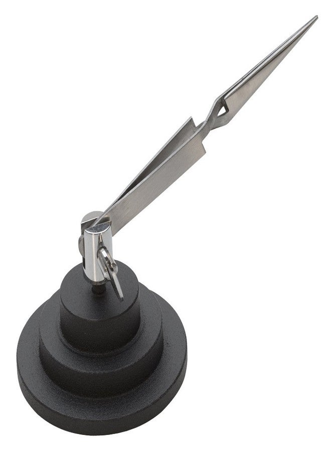 PMC Supplies LLC Basic Third Hand with 4-1/2" Cross-Locking Tweezers Jewelry Making Soldering Helper Metalworking Bench Tool