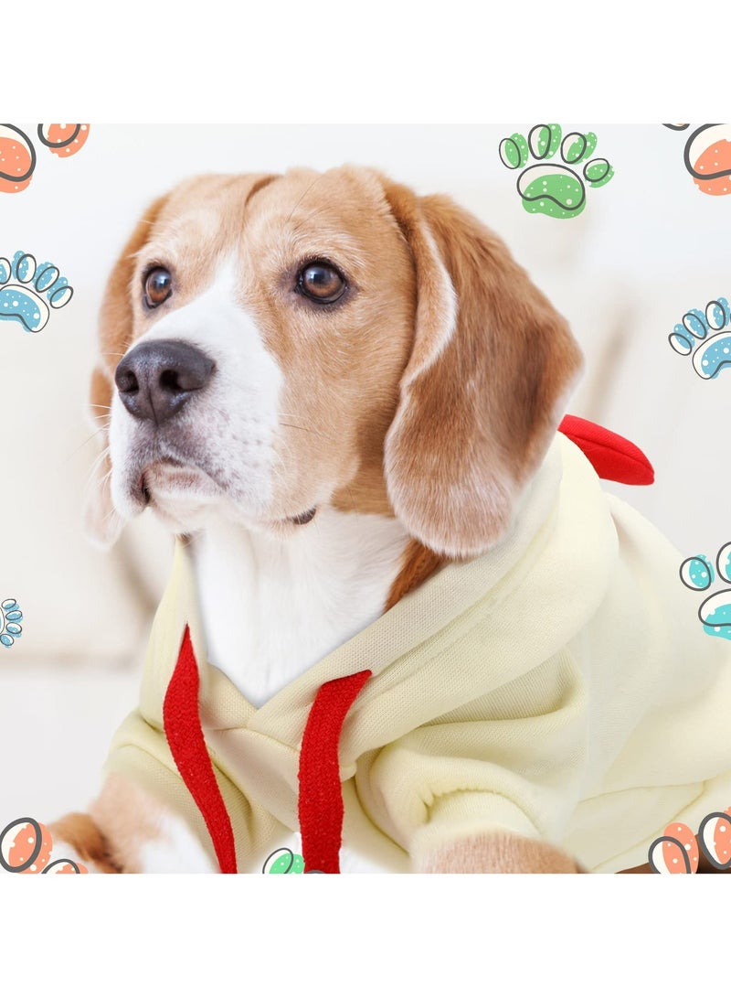 Dog Hoodie Clothes, Cute Heart Dog Costume Warm Dog Sweater Cold Weather Sweatshirt Pet Coat for Puppy Small Medium Dogs Cats (XS,White)  - Image 4