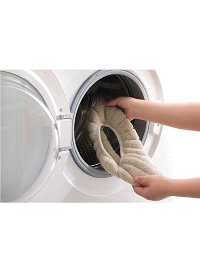 غطاء مقعد المرحاض من الجلد والفرو - دفء وراحة إضافية - تركيب سريع ومحكم - متوفر بألوان متعددة - Image 3