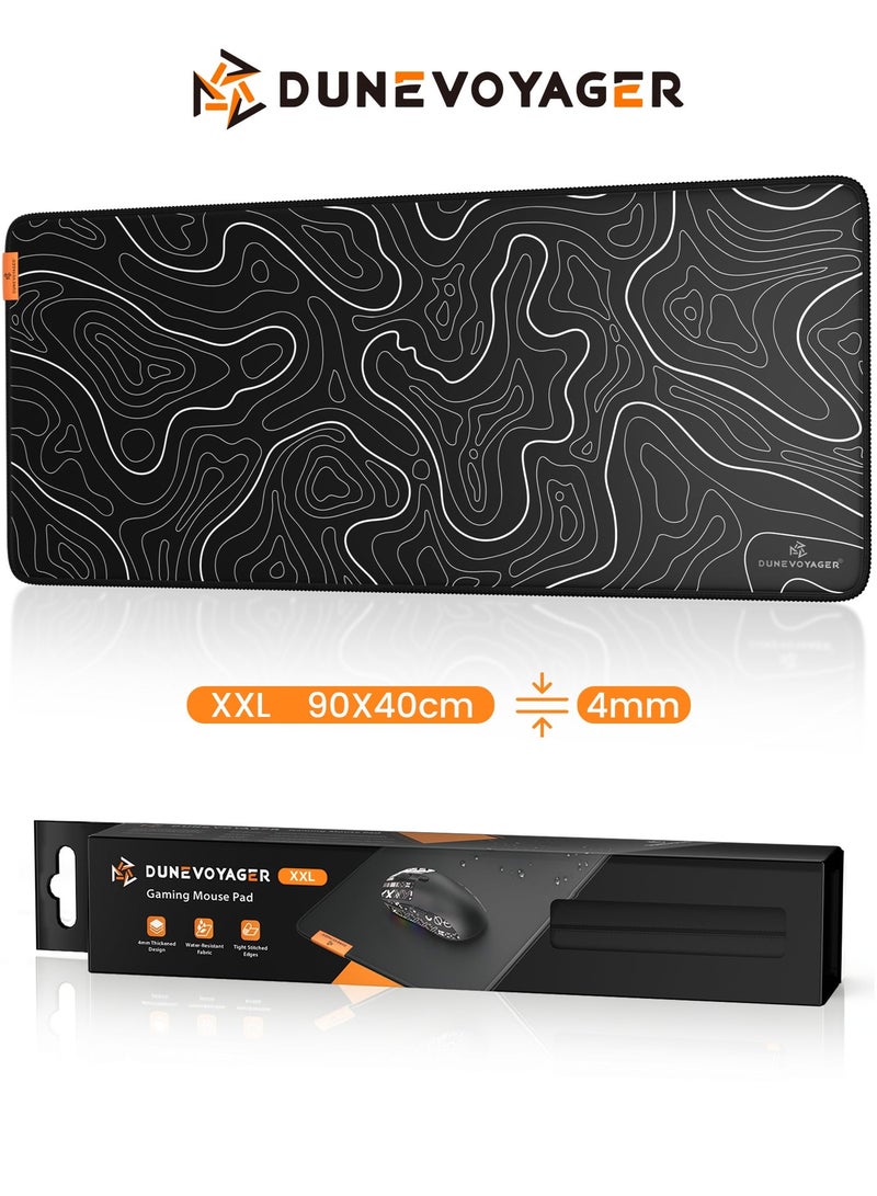 مسافر الكثبان ماوس باد للألعاب M2 Black Line كبير XXL 900×400×4 مم مقاوم للماء مع قاعدة مطاطية مانعة للانزلاق تحكم سلس وثابت مناسب للاستخدام اليومي والهدايا - Image 1