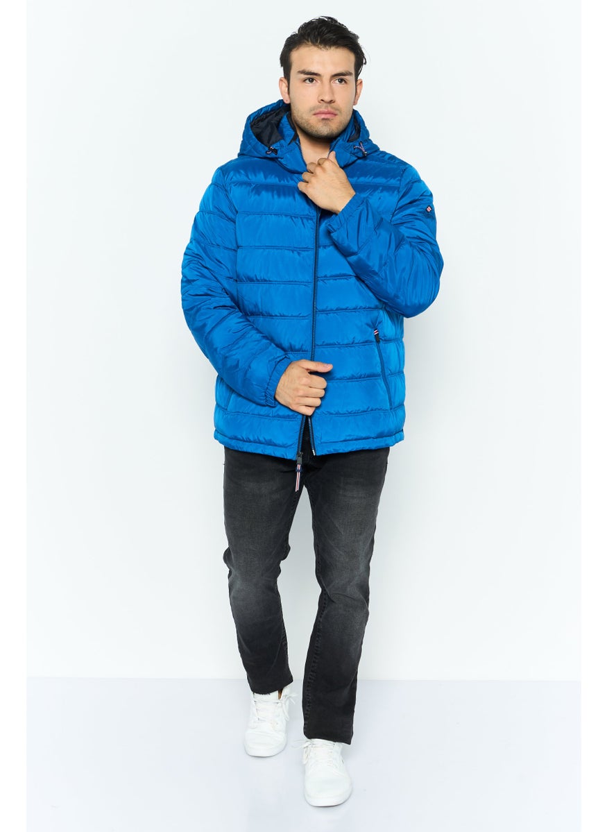 London Fog Men Quilted Puffer Jacket, Blue  - Image 4