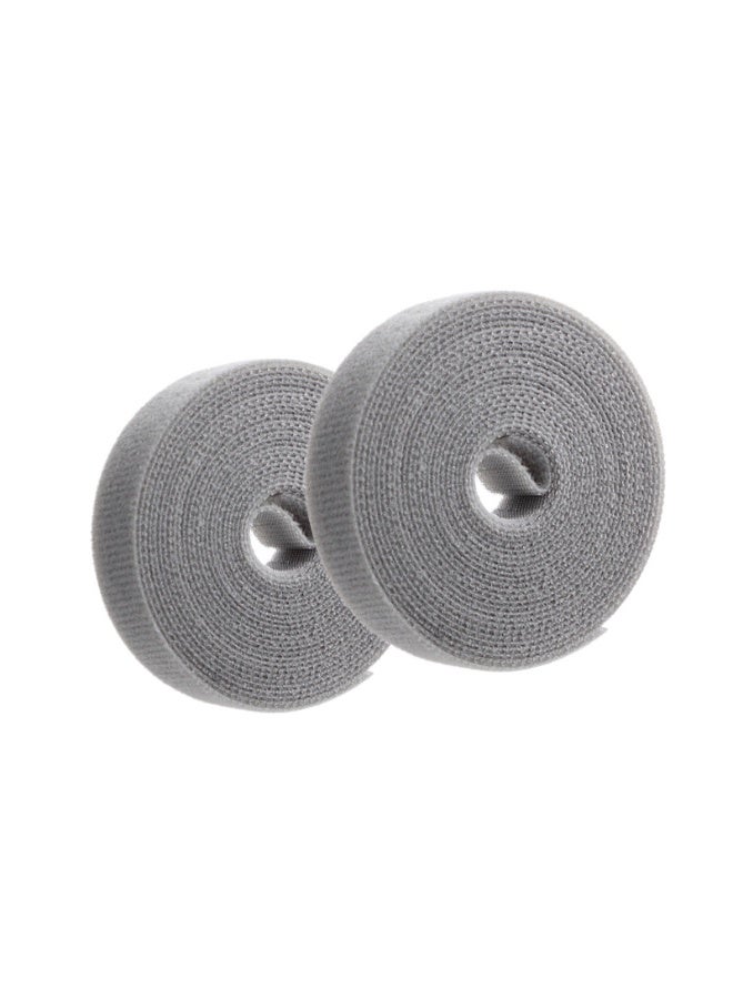 لفافتان بطول 16.5 قدم، منظم كبلات قابل لإعادة الاستخدام، شريط لاصق قابل لإعادة الاستخدام، قابل للتمزيق والتثبيت الثابت لتنظيم كابلات الشحن وكابلات سماعات الرأس وكابلات الكمبيوتر وكابلات المنزل والمك - Image 1