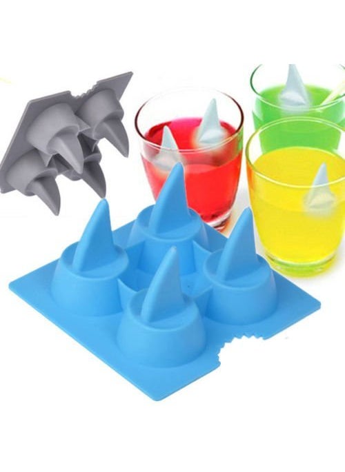 RIANZ RIANZ Cool Shark Fin Shark Drink Ice Tray Silicone Ice Cube Mould Freeze Mold DIY Ice Cream Tools Cooking Tools  - Image 1