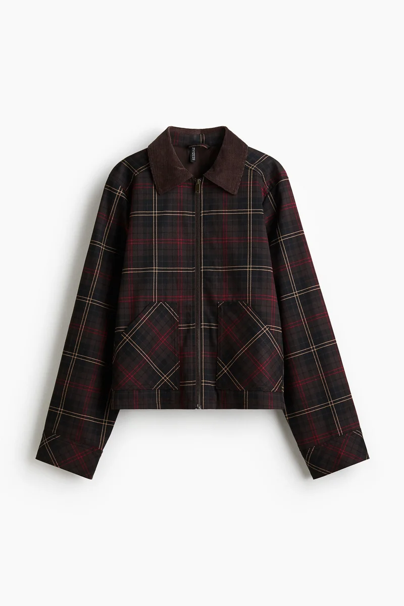 H&M Corduroy-collar twill jacket