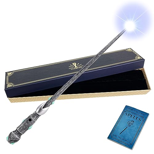 ChampWe Light Up Magic Wizard Wand Rechargeable Illuminating Toy for Kids Witch Collection Cosplay Accessories with Spellbook and Gift Box Blade - Image 1