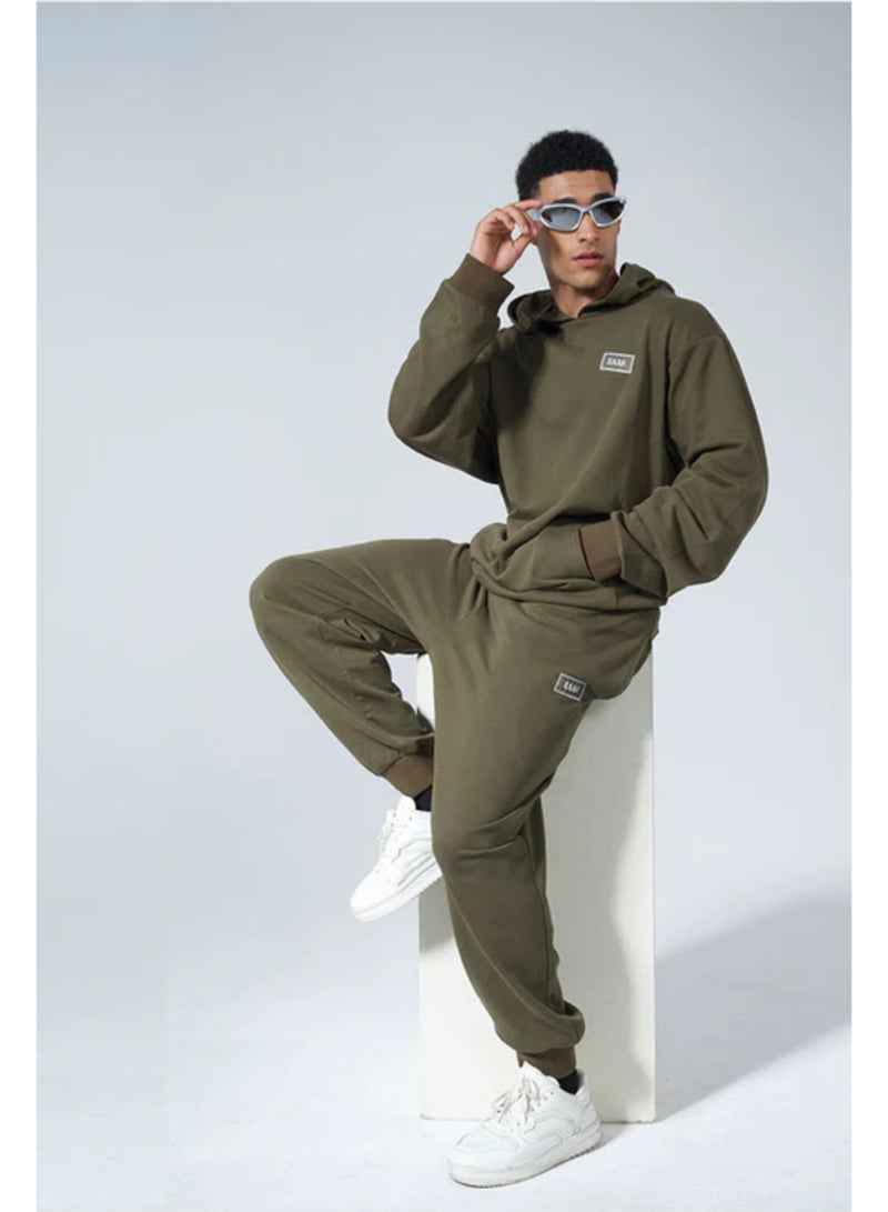 ZAAS Relaxed Fit Comfort Jogger Pants - Olive Green - Image 4