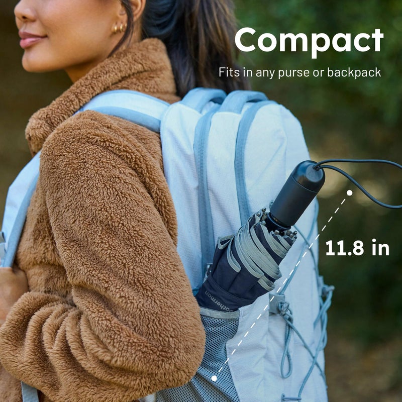 Weatherman Premium Small Compact Mini Umbrella for Travel - Windproof, Compact, Easy Auto Open - Resists Up to 45 MPH Winds - Perfect for Rain, Wind, Backpack, Car - Folding Umbrella, Strong Fiberglass Frame (Black) - Image 5