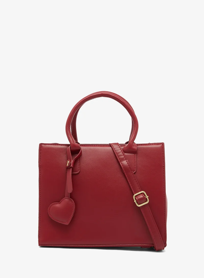 خزانة Red Satchel With Top Handle And Strap