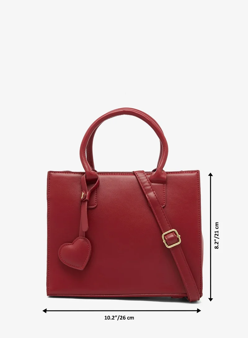 Khizana Red Red Satchel With Top Handle And Strap for Women | Best Price UAE