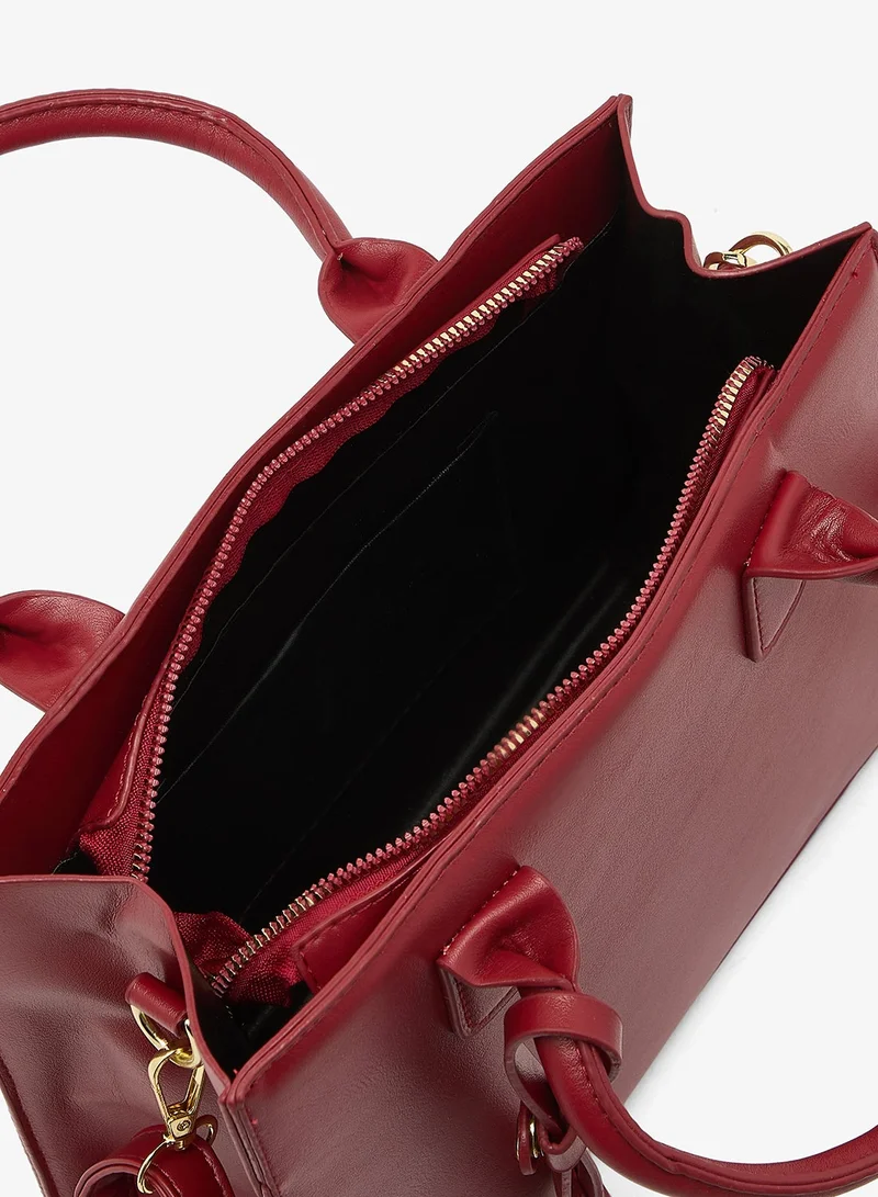 Khizana Red Red Satchel With Top Handle And Strap for Women | Best Price UAE