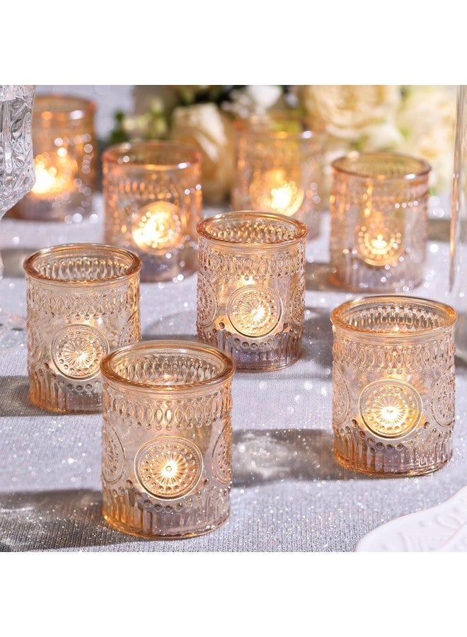Devi DEVI 24pcs Gold Glass Votive Candle Holders, Wedding Decorations, Gold Centerpieces for Tables, Bridal Shower Fall Party Home Table Decor  - Image 1
