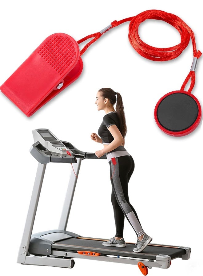 Universal Treadmill Magnetic Treadmill Safety Key Fitness Replacement Kit Suitable for 99% Treadmills(Red) - Image 1
