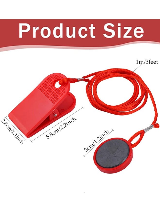 Universal Treadmill Magnetic Treadmill Safety Key Fitness Replacement Kit Suitable for 99% Treadmills(Red) - Image 5