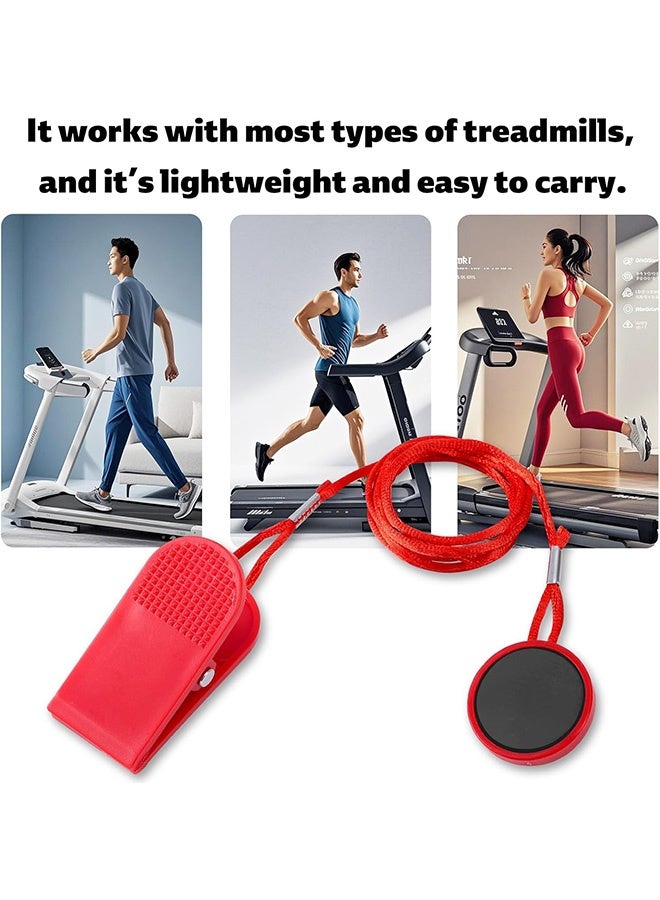 Universal Treadmill Magnetic Treadmill Safety Key Fitness Replacement Kit Suitable for 99% Treadmills(Red) - Image 3