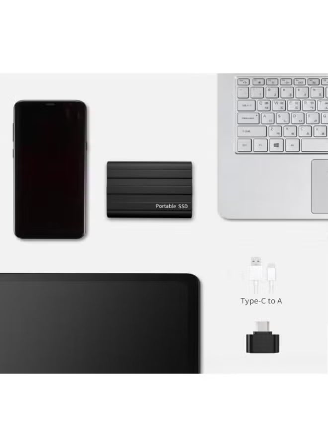 جوي فوكس قرص SSD خارجي محمول بسعة 64 جيجابايت، يدعم نقل البيانات بسرعة عالية عبر منفذ USB 3.1، يدعم تخزين البيانات وتخزينها، قرص SSD خارجي صغير محمول بمنفذ USB-C لأجهزة الكمبيوتر/أجهزة الكمبيوتر المحمولة/الهواتف وغيرها - Image 4