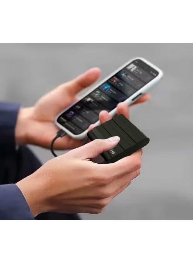 جوي فوكس قرص SSD خارجي محمول بسعة 64 جيجابايت، يدعم نقل البيانات بسرعة عالية عبر منفذ USB 3.1، يدعم تخزين البيانات وتخزينها، قرص SSD خارجي صغير محمول بمنفذ USB-C لأجهزة الكمبيوتر/أجهزة الكمبيوتر المحمولة/الهواتف وغيرها - Image 3