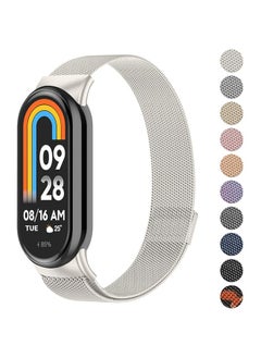 Metal Bands for Xiaomi Mi Band 8, Adjustable Stainless Steel Replacement Strap with Magnetic Buckle for Xiaomi Mi Band 8/Xiaomi Smart Band 8 Women Men