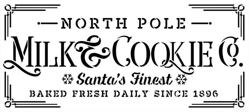 Studio R 12 Milk & Cookie Stencil by StudioR12 | Reusable Mylar Template | Paint Wood Sign | Santa North Pole Snowflake Word Art | Craft Christmas Home Decor DIY Vintage Farmhouse Holiday Select Size (14" x 6") - Image 3