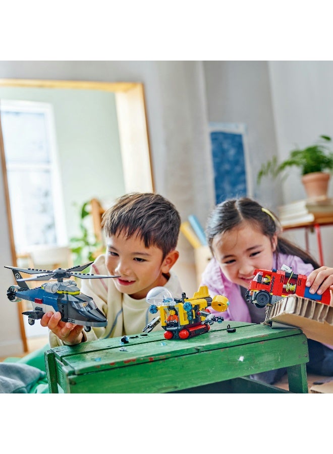 LEGO City Helicopter, Fire Truck & Submarine Remix 60462 Building Set (874 Pieces) - Image 3