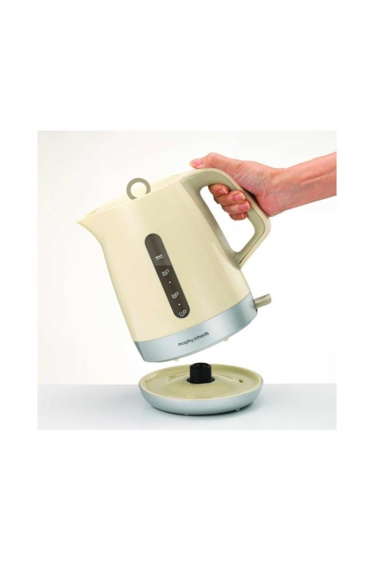 morphy richards CHROMA Jug Kettle - 1.5L Capacity, 3kW, Rapid Boil - Retro Cream - Image 3