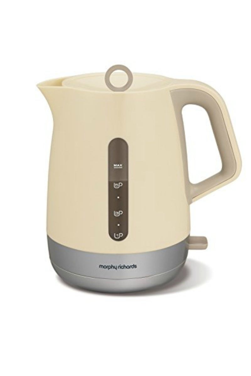 morphy richards CHROMA Jug Kettle - 1.5L Capacity, 3kW, Rapid Boil - Retro Cream - Image 1