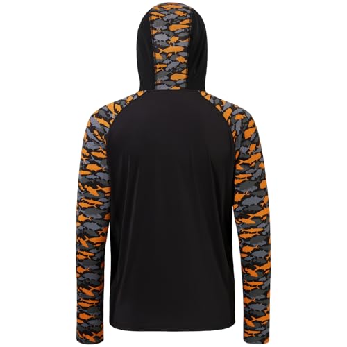 BASSDASH Mens UPF 50 Performance Fishing Shirt Cooling Hoodie Camo Long Sleeve FS17M - Image 3