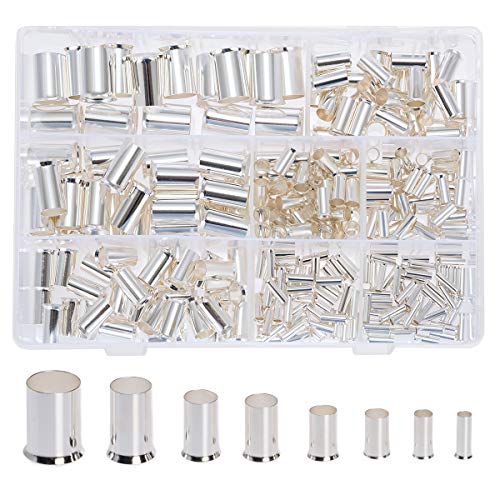 ROCKDIG 300Pcs 12 10 8 6 4 2 1/0 2/0 Wire Ferrule Tinned Copper Crimp Connector Electrical Cable Pin Cord End Terminal 8 Sizes Assortment Kit - Image 1