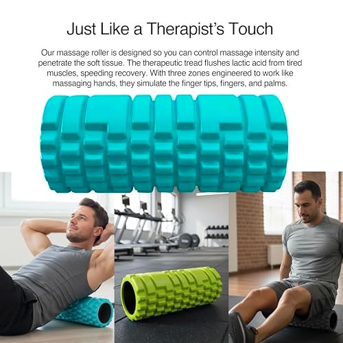 321 STRONG Foam Roller Set with Hollow Core Roller Muscle Roller Stick Stretching Strap Spikey Ball Quick Start Guide Carry Bag and 4K eBook - Image 3