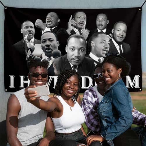 Yarcooly Martin Luther King Jr. Day Backdrop I Have A Dream Banner MLK Day Decor African American Martin Luther King Jr. Day Decorations for Home Party - Image 2