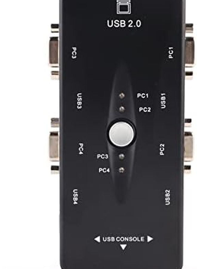 مفتاح تبديل KVM بـ 4 منافذ USB مع شاشة SVGA VGA DisplayPort لتوصيل شاشات متعددة - Image 5