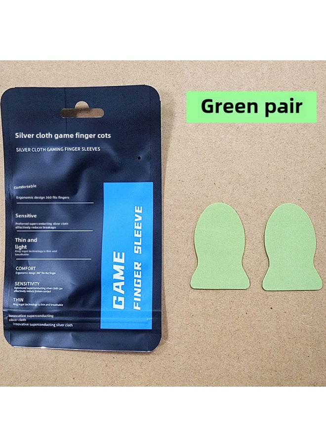 Generic Digital Computer/game Controller Gamepad Joystick For Xbox One/xbox Series X/s/elite Wireless Bluetooth Game Controller-Product Color:silver Cloth Finger Set Green Pair  - Image 1
