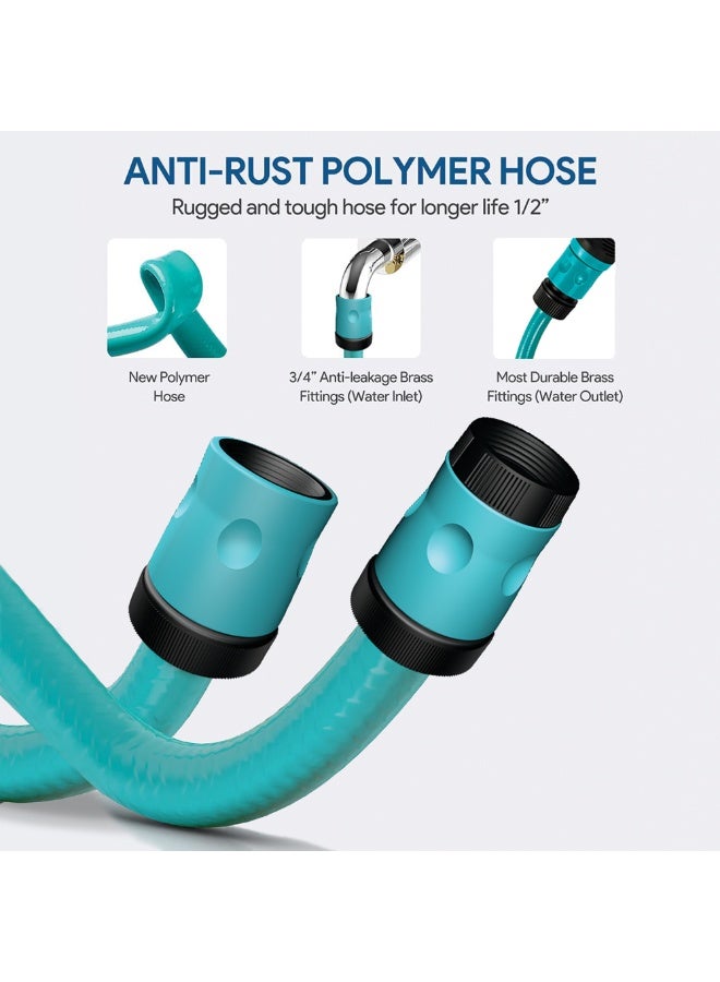 Hydr-8 بكرة خرطوم مياه أوتوماتيكية بطول 40 متر بقطر ½ بوصة، قابلة للدوران 180 درجة، مع سحب تلقائي – للاستخدام المنزلي والحدائق وغسيل السيارات العايد هايدر - Image 5