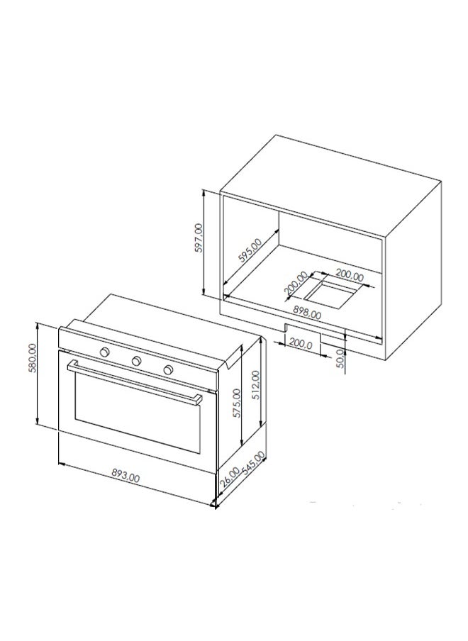 XPER - Built-in Electric Oven - 89.3 cm - 6 Functions - Fan - Steel - Made in Turkey - XPBO90E6F - Image 1