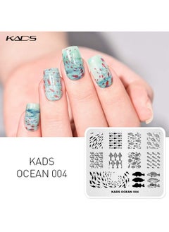 KADS 5Pcs Nail Stamp Plates Set Nails Art Stamping Plate Set Nail Plate Template Image Plate Ocean Series  - Image 2