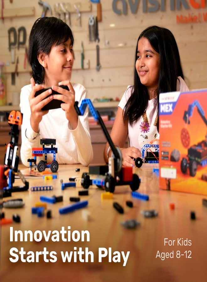 Avishkaar MEX 5-in-1 DIY Robotics Starter Kit, Robot Toys for Kids Aged 8-12, Building & Construction Set with 100+ Parts, Learning & Educational STEM Kit, Made in India. - Image 2