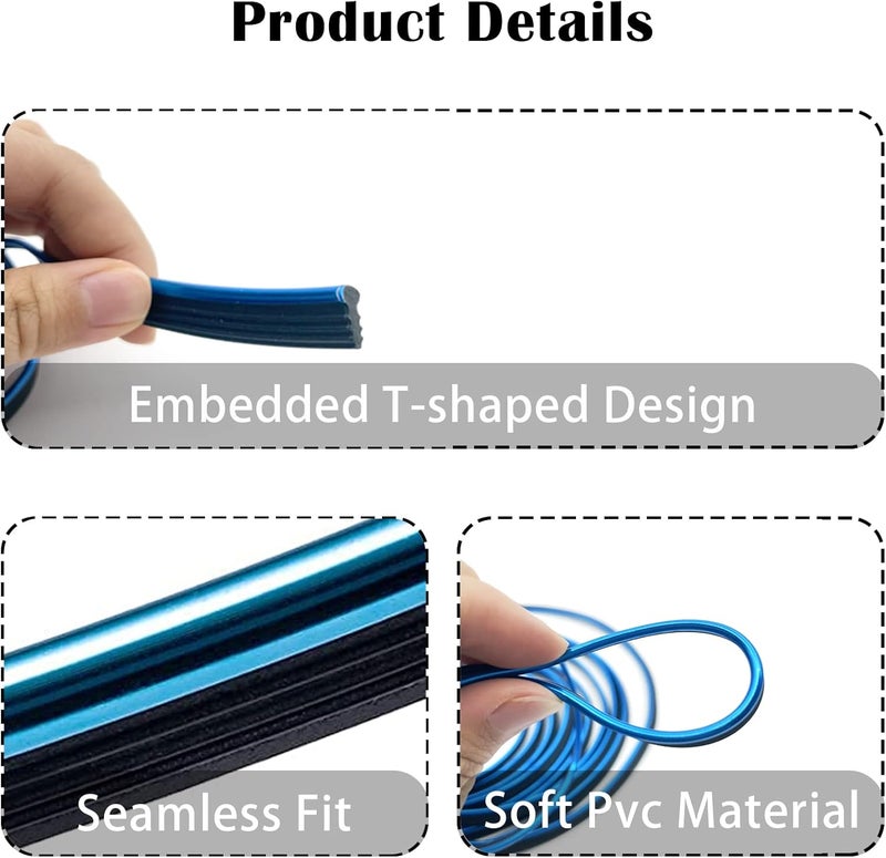 OSIFIT Car Interior Trim Strips - 9.8 ft Blue Decoration - Image 3